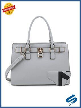 Concealed Carry Satchel with Locking Compartment Faux Leather
